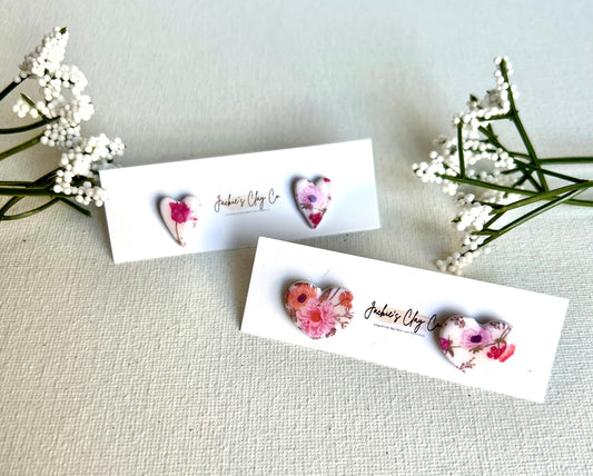 Floral Heart Studs