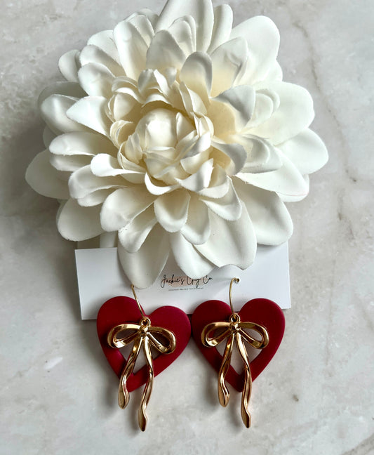 Heart and Bow Hoops