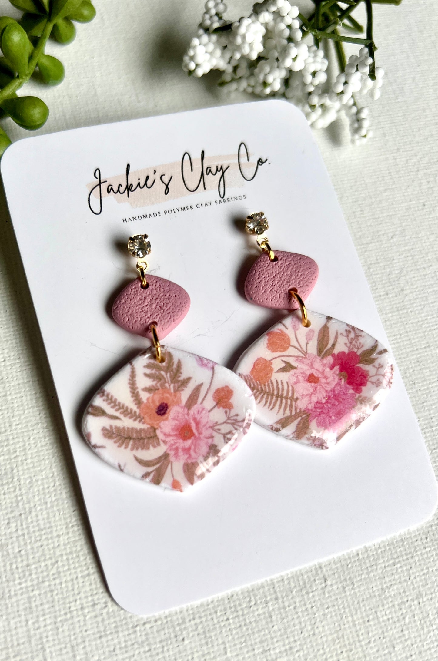 Floral Bouquet Transfer Dangles